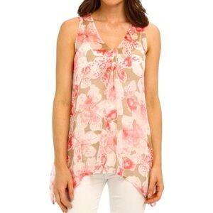 Tommy Bahama, Paradise Flowers Top for Women Chifon Sleeveless Blouse for Summer